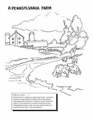 pennsylvania state coloring pages